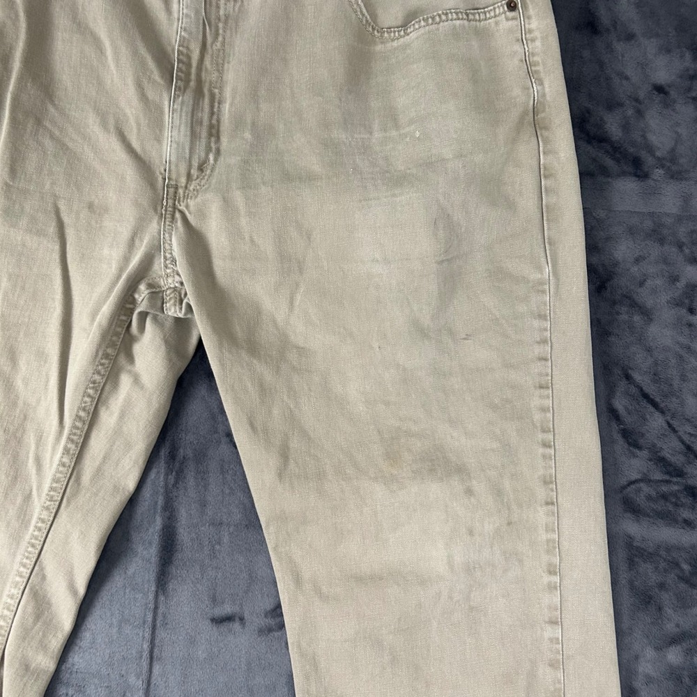 Levi 559 Relaxed Straight Jeans Mens 42x30 Tan Khaki Denim Pants - Picture 2 of 11